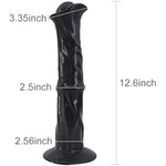 Animal Dildo, Realistic Horse Penis 12.6 Inch Ultra Long Cock With Big Suction Cup Female Masturbator Vaginal Massage For Women (Black)