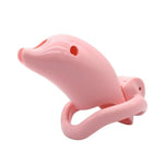 2.55 Inch Male Chastity Device With Nub Cock Cage - Small Black Plastic Ring For Penis Keeper Lock-Pink (Pink)