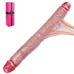 12.2 * 1.4" Double Sided Movable Foreskin Dildo For Beginner, Realistic Silicone Small Double Sided Head Dildo G-Spot Stimulates, Shower Anal Didlos Flexible Penis Adult Sex Toys For Lesbian Women