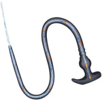 Long Anal Plug Hollow Realistic Dildo Flexible Liquid Silicone Shower Enema Douche Anal Enema Kit Vaginal Cleaner Prostate Massager G-Spot Stimulation For Men Women Couple (Black) (Short)