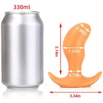 Super Soft Anal Plug, Flexible Liquid Silicone Butt Plug Prostate Massage G-Spot Dildo Anal Trainer Kit (S)