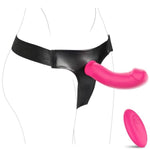 Strap On Dildo Vibrator Sex Toys Wearable Harness Silicone Dildos With 10 Modes & Strong Suction Cup Anal & G-Spot Stimulation Adjustable Sex Toys For Men Women Lesbians Couples
