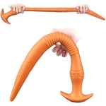 Super Long Anal Plug Dildo, Flexible Liquid Silicone Butt Plug Vaginal Anus Deep Stimulation Massage Masturbation Adult Sex Toy For Men Women Couple Sex (M)