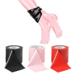 3 Pcs Bdsm Bondage Restraints Tape Set – 52 Feet Versatile Sm Adult Toy For Couples,Sexual Restraint Tape Electrostatic Tape?Black, Red, Pink, Peach Red?