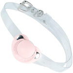 Restraints Mouth Gag Silicone Pvc Bondage Bite Pacifier Bdsm For Open Adult Sex Play Couples Toys Game Slave Cosplay (Pink)