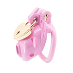 Male Chastity Cage Cock Cage Lightweight Penis Cage Chastity Device With 3 Adjustable Rings And 4 Sizes Rings For Male Penis Exercise And Abstinence (Pink, M)