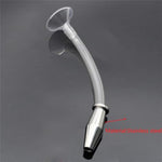 Anal Plug For Men And Women, Stainless Steel Metal Funnel-Shaped Infusion Device, Transparent Hose Anal Plug, Sex Toys
