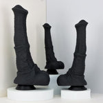Big Black Horse Dildo 3 Size Animal Dildos Silicone Realistic Dildo With Suction Cup Huge Long Anal Dildo Plug Thick Dildo Animal Big Penis Masturbation Sex Toys For Men Women Adult Toy (L)