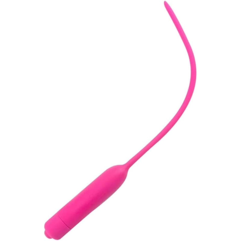 Silicone Urethral Plug Vibrating Urethral Sounds Penis Stretcher Dilator Male For Men Urethral Masturbation Pink (20Cm)
