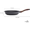 Nonstick Frying Pan Skillet, Swiss Granite Coating Omelette Pan, Healthy Stone Cookware Chef's Pan, PFOA Free (8/9.5/10/11/12.5 Inch) (9.5 Inch)