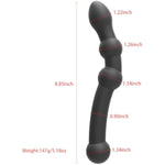 Anal Beads Butt Plug Prostate Massager G-Spot Vaginal Stimulation Silicone Anal Plug Anal Dildo Handle Round Head Anal Training Sex Toys For Men Women (8.85 Inch)