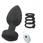 Vibrator Anal Plug Sex Toys - 5X Pleasure Anal Training Sets, 10 Frequency Vibration Butt Plug & 4Pcs Different Sizes Penis Cock Rings, Adult Toys For Gay, Male, Couples