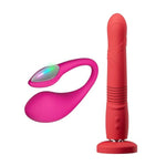 Lush 4 Wearable G-Spot Vibrator Adult Sex Toys & Games With Led Light + Gravity Automatic Thrusting & Vibrating Dildo For Couples Play