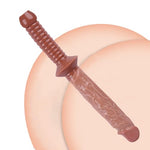 Long Anal Dildo Butt Plug - 12.6 Inch Long Anal Butt Plug Long Anus Dildo Anal Dilator Vaginal Prostate Massage Anal Sex Toy with Hand Shank for Men and Women (Brown)