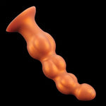 Liquid Silicone Anal Beads and Butt Plug with Suction Cup Base, Soft Anal Plug Graduated Beads for Comfortable Anal Play Perfect for Men and Women (Large)
