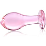 Glass Butt Plug, Anal Trainer 3-Piece Butt Training Set Crystal Anal Adult Sex Toys G-Spot Stimulation For Men Women Masturbation Pink