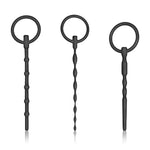 Urethral Sounds Multi Beads Urethral - 3 Pcs Silicone Penis Plugs With Different Size Urethral Dilators For Prostate Stimulation (Long)