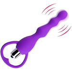 Soft Silicone Vibrating Anal Beads Butt Plug, Graduated Design Anal Vibrator Waterproof G Spot Anal Sex Toy For Men Women And Adult Couples (Purple)