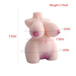 1.76LB Realistic Small Torso Sex Doll with Big Boobs Breasts,Portable Mini Sex Love Doll,Lifelike TPE Male Masturbator with Pocket Pussy Vaginal,Real Solid Dolls for Sex,Adult Sex Toy for Men