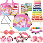 Music Toys & Toddler Learning Toy 12-Piece Wooden Musical Instrument Set For Toddlers 1-3