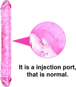 11.8" Slim Double-Ended Dildo – Realistic Veined Design for Beginners & Couples