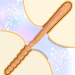 18.9" Double-Ended Dildo with Veins & Glans, Anal Beads for Vaginal & Anal Play