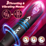 3-in-1 Bluetooth Remote Control Thrusting Vibrating Butt Plug for Couples’ Pleasure