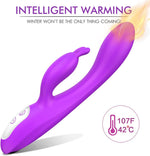 Heated G-Spot Rabbit Vibrator with 9 Modes & Bunny Ears for Clitoral Stimulation