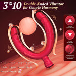 Double-Ended G-Spot Vibrator ā 10 Modes, Strapless Dildo for Couples & Pegging Play