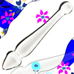 8.1" Double-Ended Glass Dildo – Tapered & Round Ball Design for Versatile Pleasure