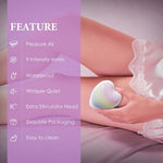 Heart-Shaped Clitoral & Nipple Sucking Vibrator – 9 Modes, G-Spot Massager