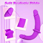 Strap-On Double-Ended Silicone Dildo – Flexible, Hands-Free Toy for Couples & Solo Play