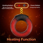 Heating Vibrating Cock Ring for Men β 9 Modes, Couples Pleasure Ring Toy