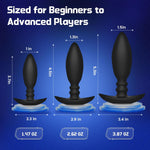 Silicone Anal Trainer Set with Weighted Core – 3-Piece Butt Plug Set for All Levels