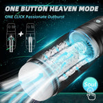 Hands-Free Male Masturbator with 3 Suction & 4 Vibration Modes, 3D Sleeve Black