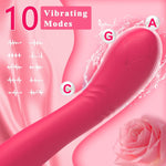 5 Wiggling & 10 Vibration Modes G-Spot Vibrator for Women, Waterproof Silicone