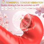 App-Controlled 3-in-1 Tongue Vibrator – 10 Flapping & 10 Vibration Modes