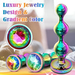 Metal Anal Beads Set: 3 Graduated Stainless Steel Butt Plugs for Prostate Massage