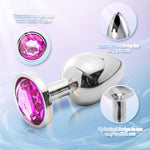 Jeweled Anal Plug, Adult Sex Toy for Men, Women & Couples, G-Spot Beads, Rose