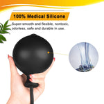 Inflatable Butt Plug, Body-Safe Silicone with Quick Release Valve for Beginners
