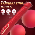 9.6" Realistic G-Spot Vibrator with 10 Modes & Wriggling Motion for Intense Pleasure