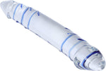 Blue Swirl Large Double-Ended Glass Dildo – Crystal Dual-Headed Pleasure Wand