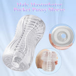 Male Masturbator Pocket Pussy, TPE 3D Realistic Texture Spiral Tunnel Stroker
