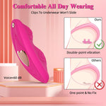 Wearable Butterfly Vibrator with Dual 9+9 Modes, App & Remote Control (Rose)