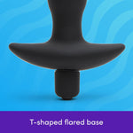 Vibrating Silicone Butt Plug – 3.5" Beginner-Friendly, 7 Modes, Waterproof (Black)