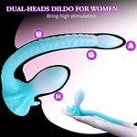 Glow-in-the-Dark Dual-Ended Silicone Dildo, Soft Flexible Tentacle Anal Plug