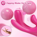 Rechargeable Finger Vibrator with 10 Flapping & Vibration Modes for Clitoral & G-Spot