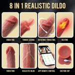 Thrusting & Licking Dildo Vibrator – 9 Vibration, 3 Swing, Heating, App Control
