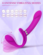 Strapless Double-Ended Vibrating Dildo – 12-Mode G-Spot & Clitoral Stimulator