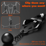 Adjustable Nipple Clamps with Metal Weights & Silicone Cushion – Sensory BDSM Play
